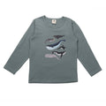 Long-sleeved t-shirt- whales