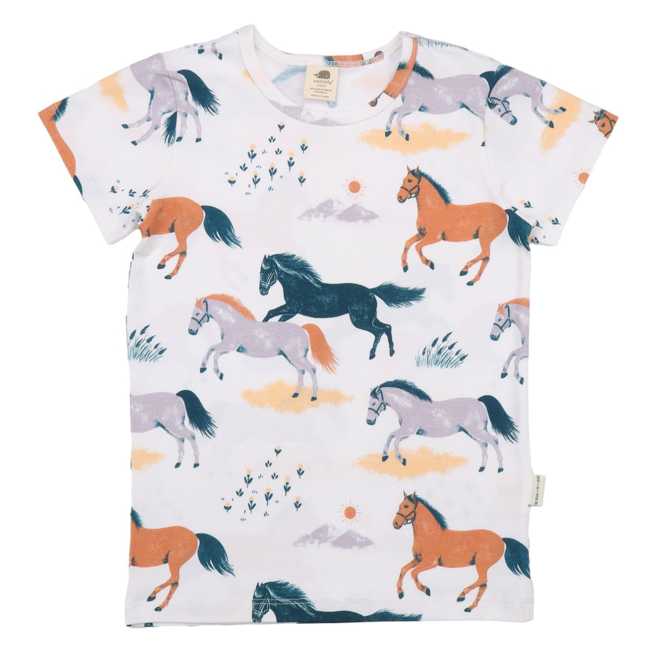 Short-sleeved t-shirt- happy horses
