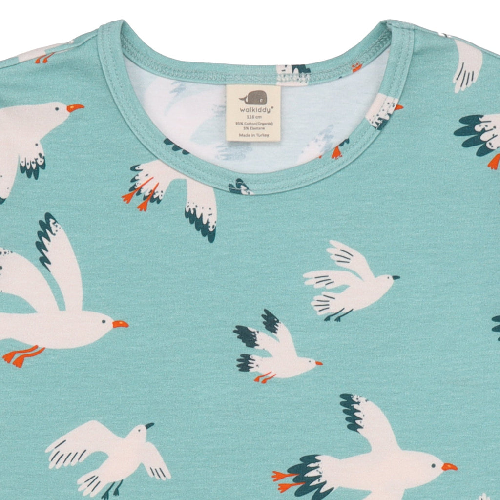 Short-sleeved t-shirt- seagulls