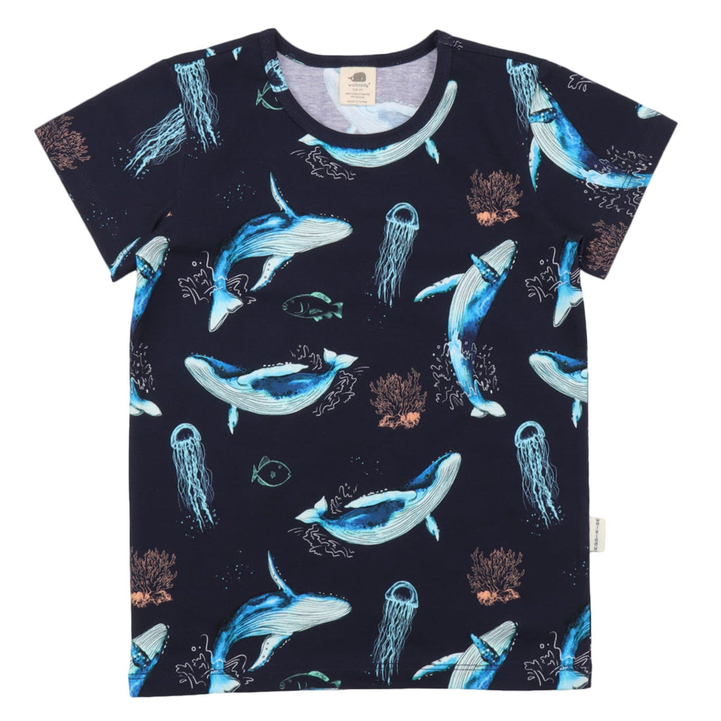 Short-sleeved t-shirt- whales & jellyfish