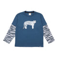 Double long-sleeved t-shirt- white tiger