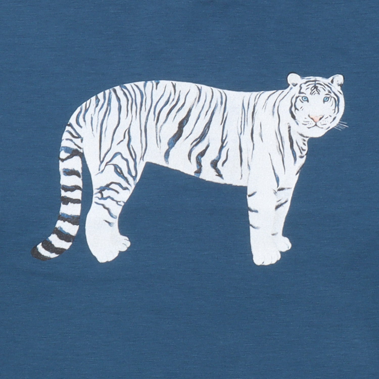 Double long-sleeved t-shirt- white tiger