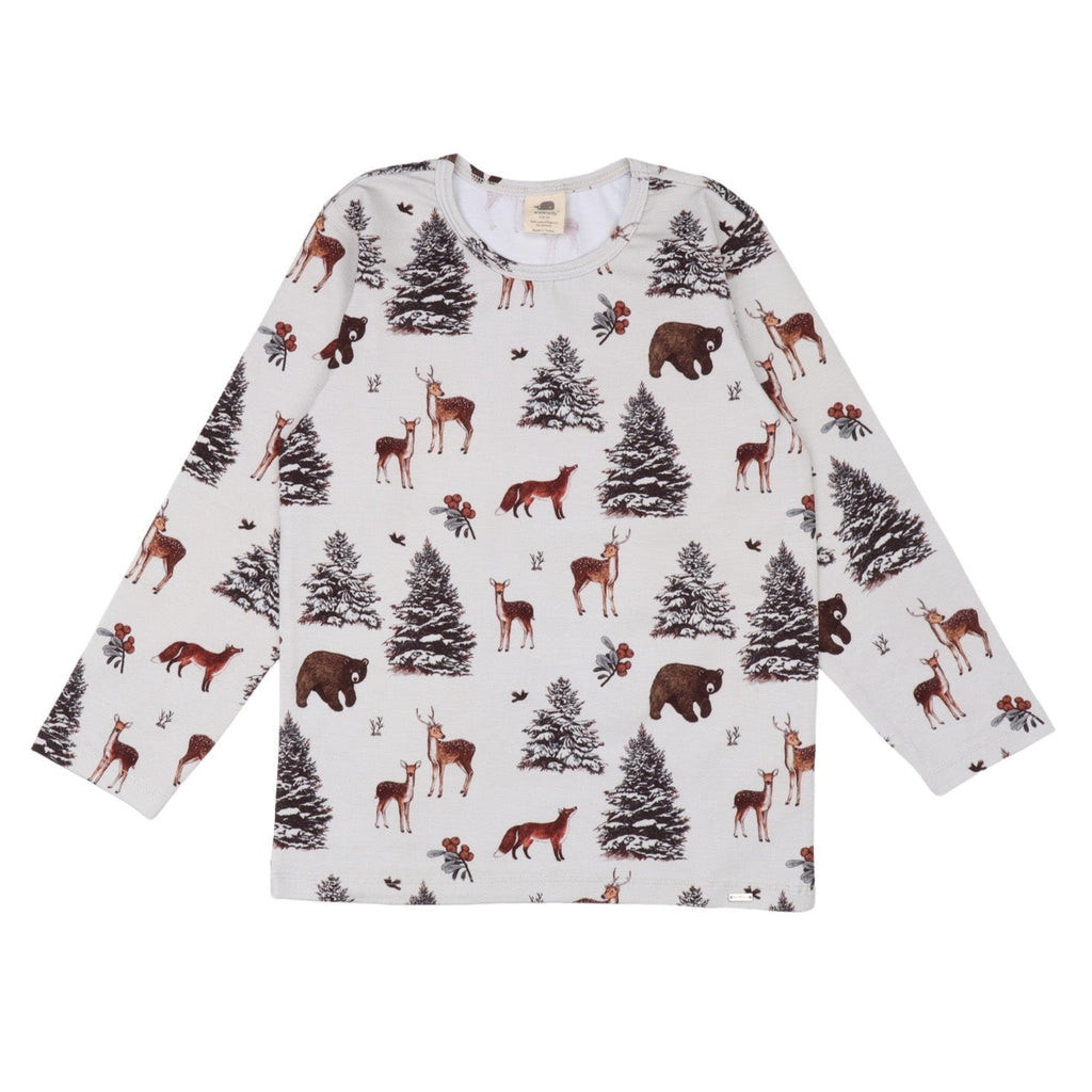 Long-sleeved t-shirt- winter woodland