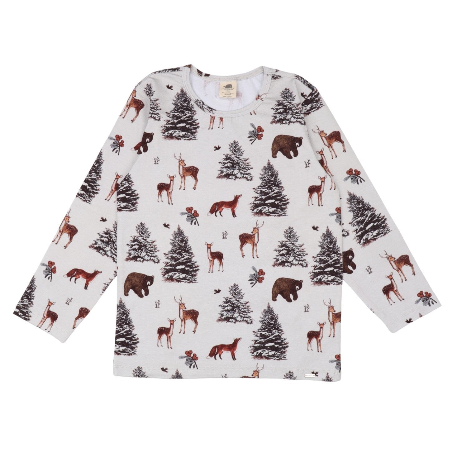 Long-sleeved t-shirt- winter woodland