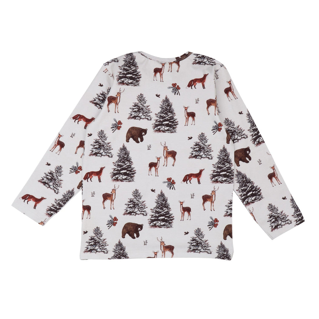 Long-sleeved t-shirt- winter woodland