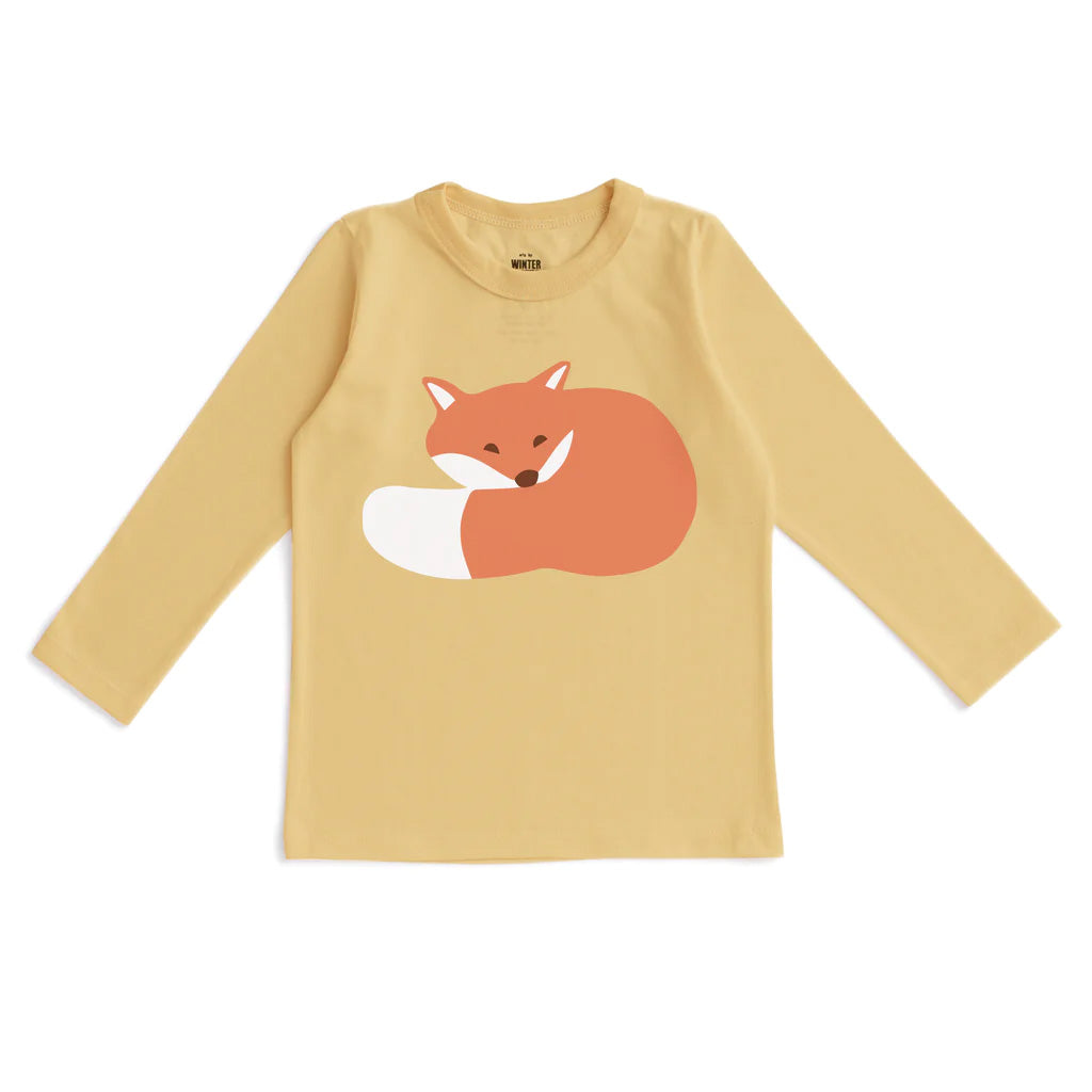 Long sleeve tee- ochre fox