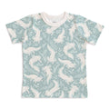 Short-sleeved t-shirt- surf blue axolotls