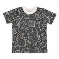 Short-sleeved t-shirt- charcoal rock band