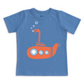 Short-sleeved t-shirt- lake blue submarine