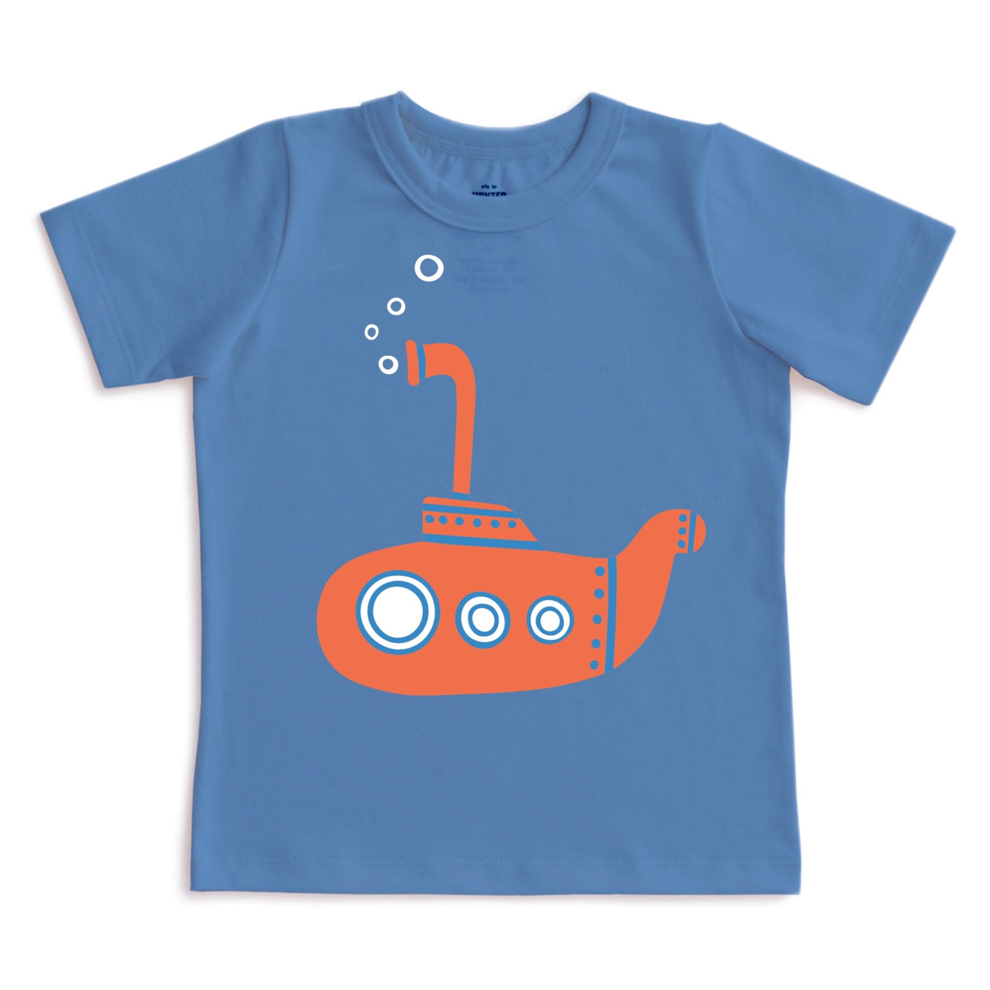 Short-sleeved t-shirt- lake blue submarine