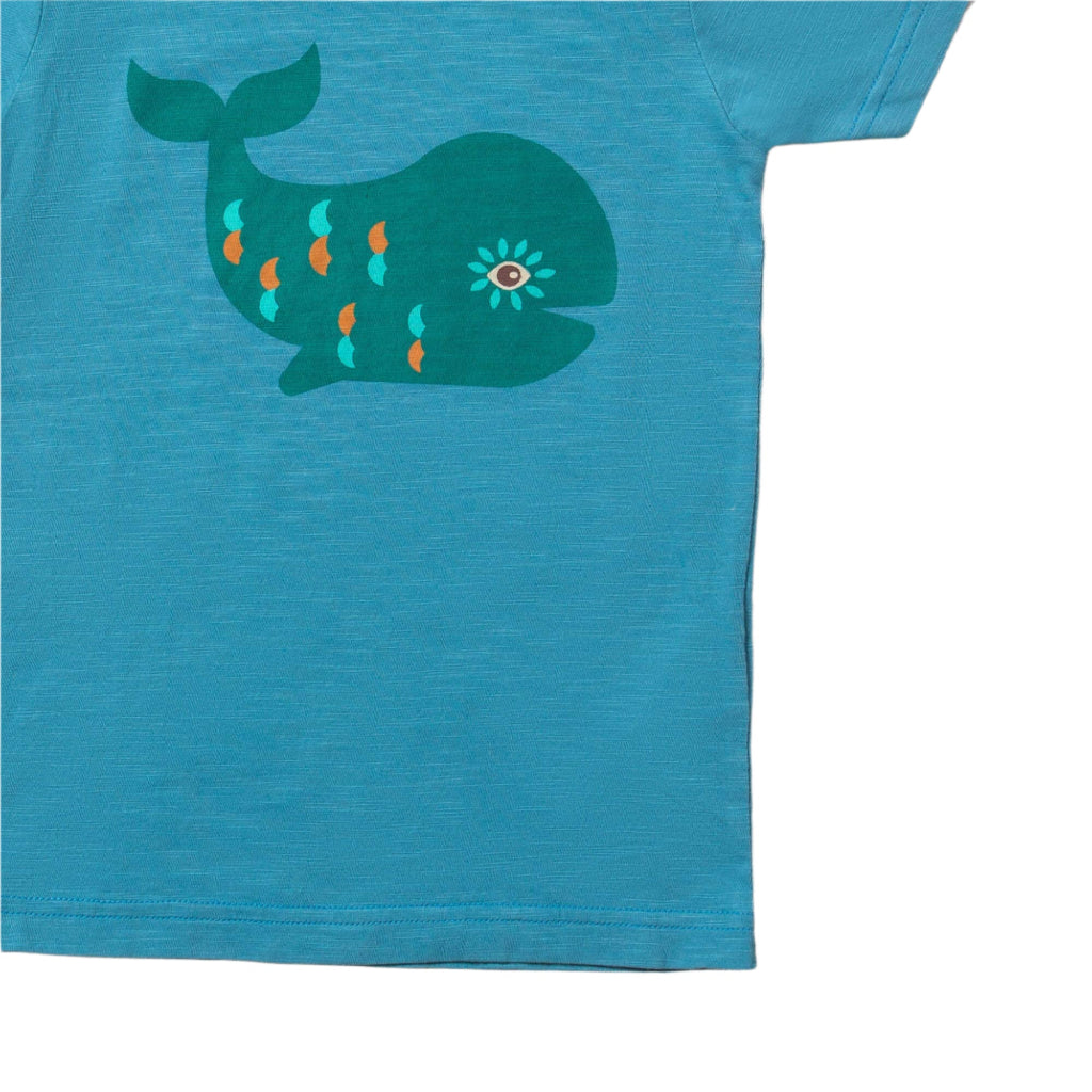 Short-sleeved t-shirt- blue whale