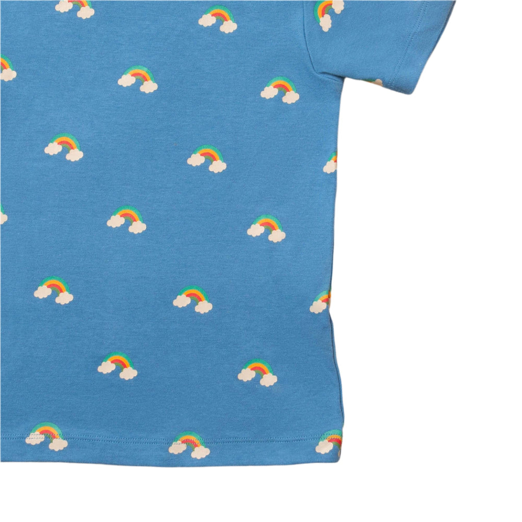 Short-sleeved t-shirt- blue rainbows