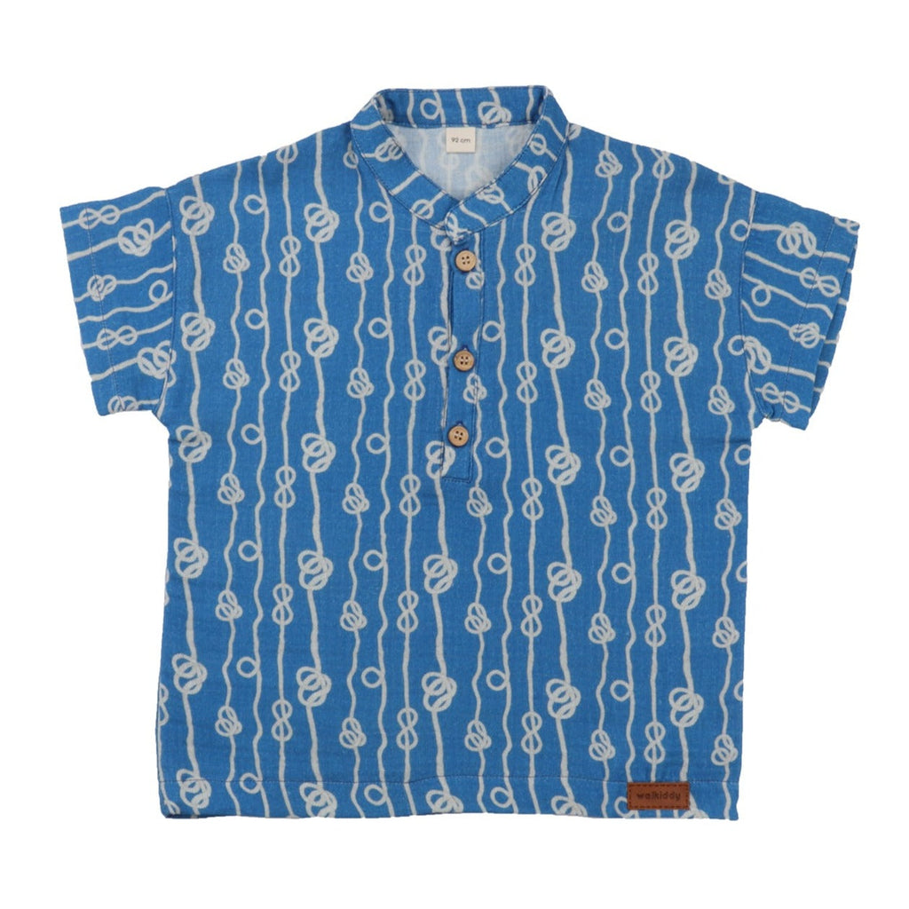 Short sleeve muslin shirt- sailor's knot