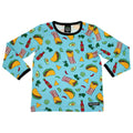 Long sleeve top- taco, light ocean